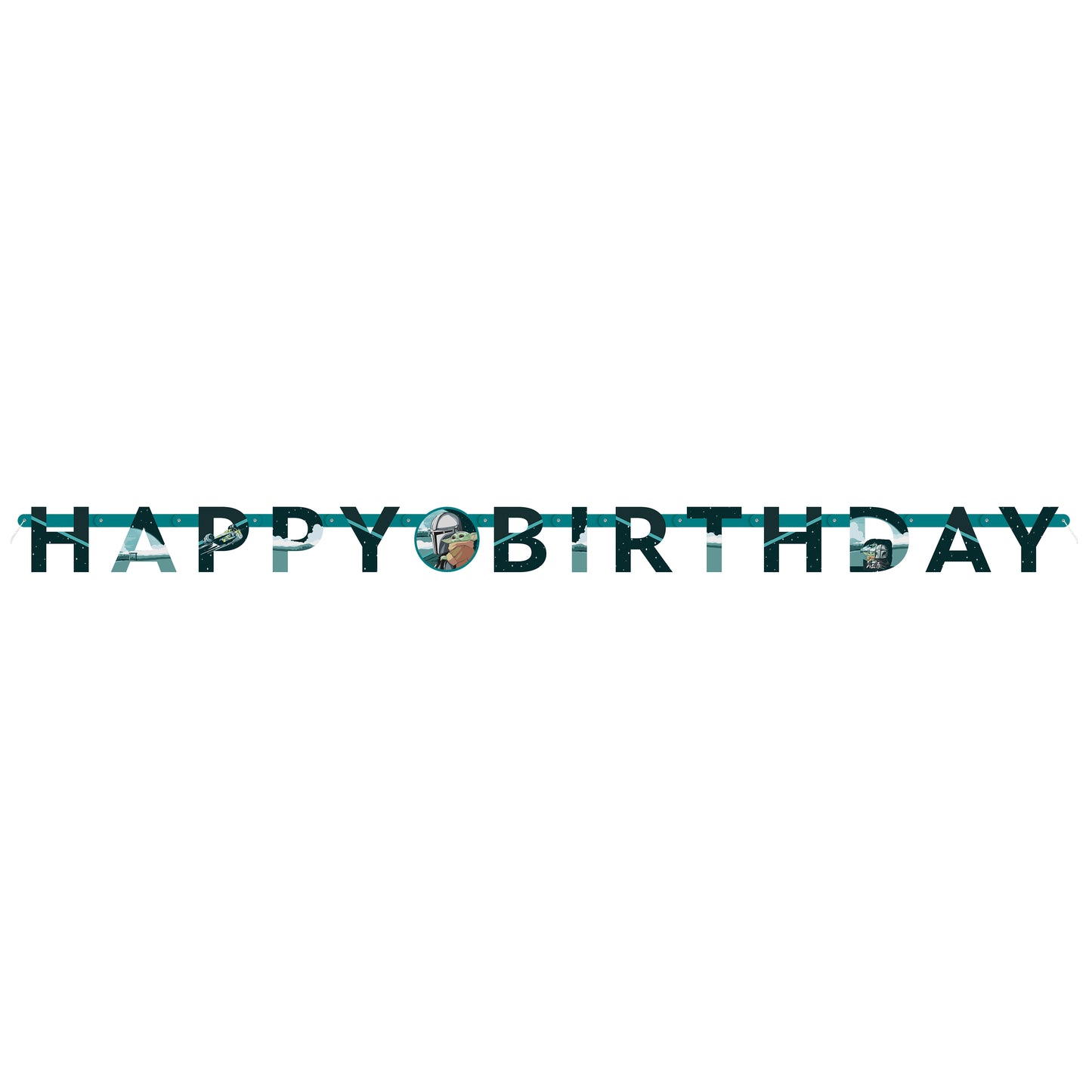 Mandalorian The Child "Happy Birthday" Cutout Jointed Banner