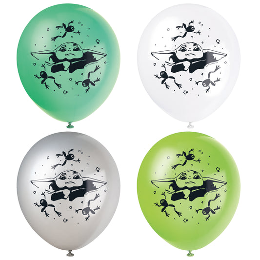 Mandalorian The Child 12" Latex Balloons, 8ct
