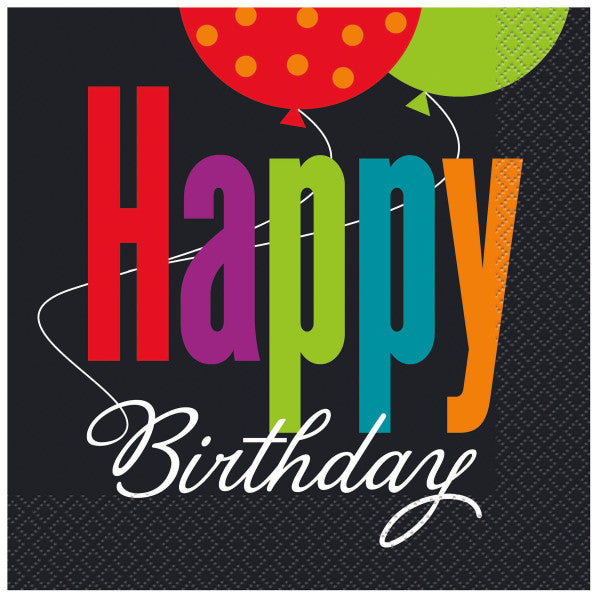Birthday Cheer Luncheon Napkins, 16ct