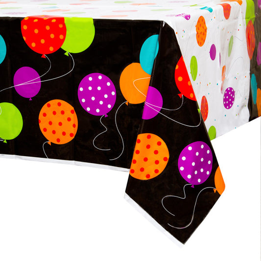 Birthday Cheer Rectangular Plastic Table Cover, 54" x 84"