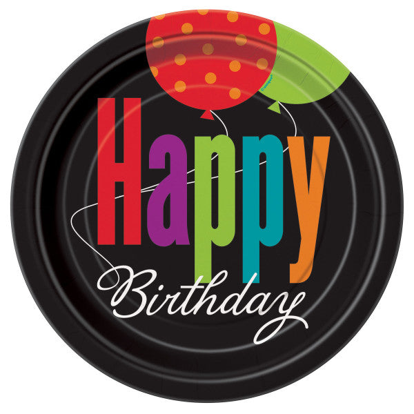 Birthday Cheer Round 9" Dinner Plates, 8ct