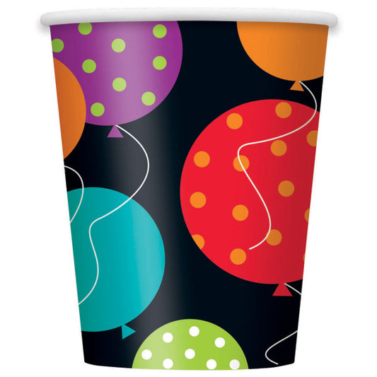 Birthday Cheer 9oz Paper Cups, 8ct