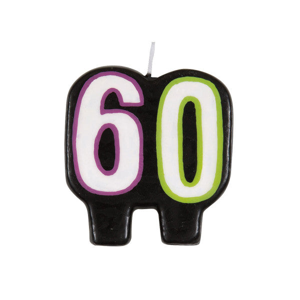 Birthday Cheer Number 60 Birthday Candle