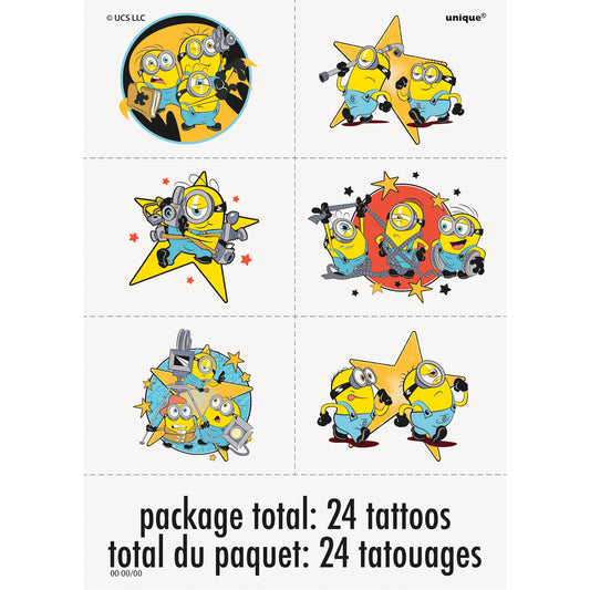 Minions 3 Tattoos, 24ct