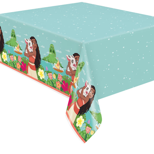 Disney Moana Rectangular Plastic Table Cover, 54" x 84" - Short Fold