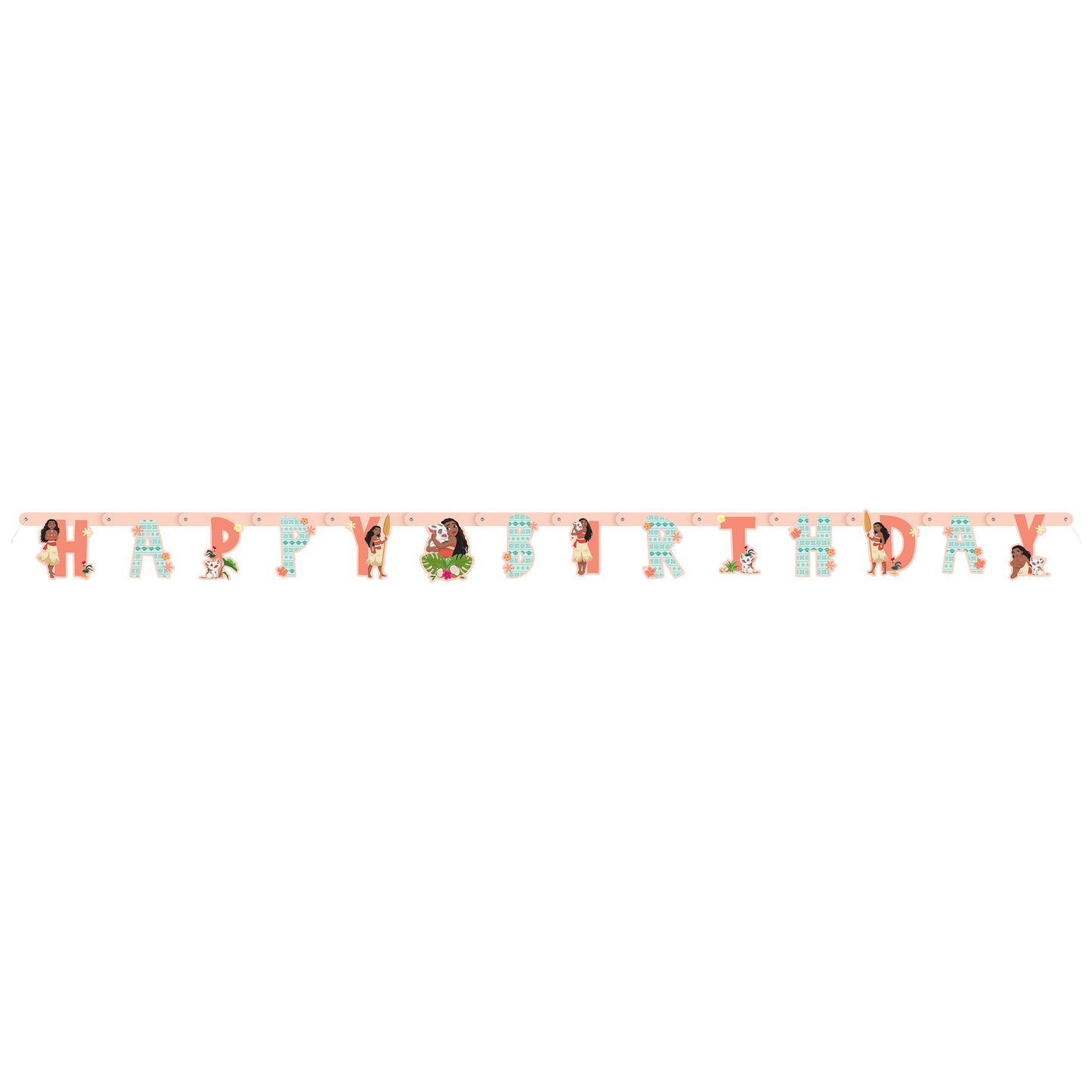Disney Moana "Happy Birthday" Cutout Jointed Banner