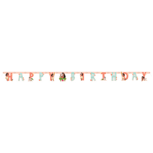 Disney Moana "Happy Birthday" Cutout Jointed Banner