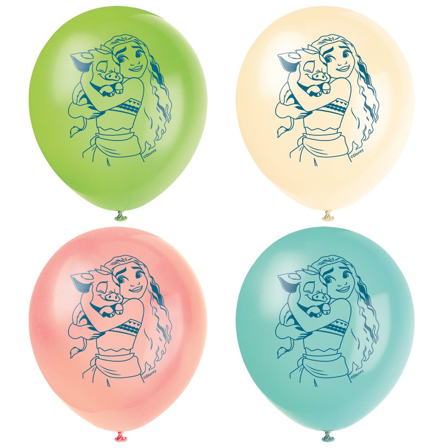 Disney Moana 12" Latex Balloons, 8ct
