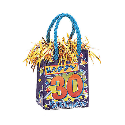 30th Birthday Mini Gift Bag Balloon Weight