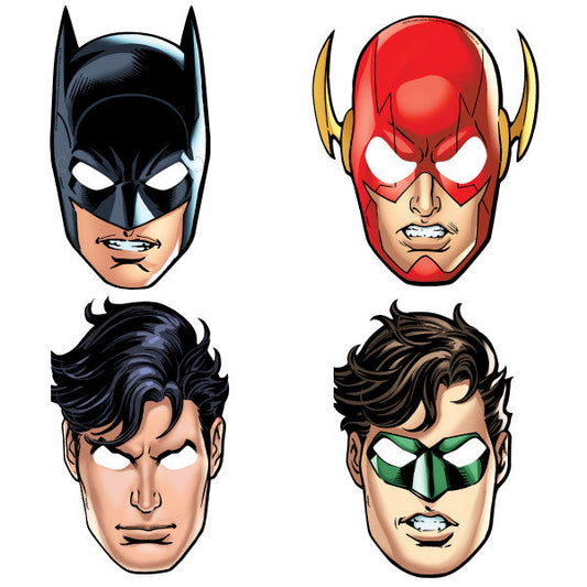 Justice League Party Masks, 8ct