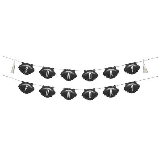 Kickoff Football Mini Foil Balloon Banner Kit, 8 ft