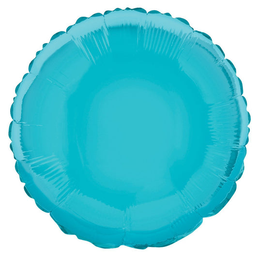 Baby Blue Solid Round Foil Balloon 18", Bulk