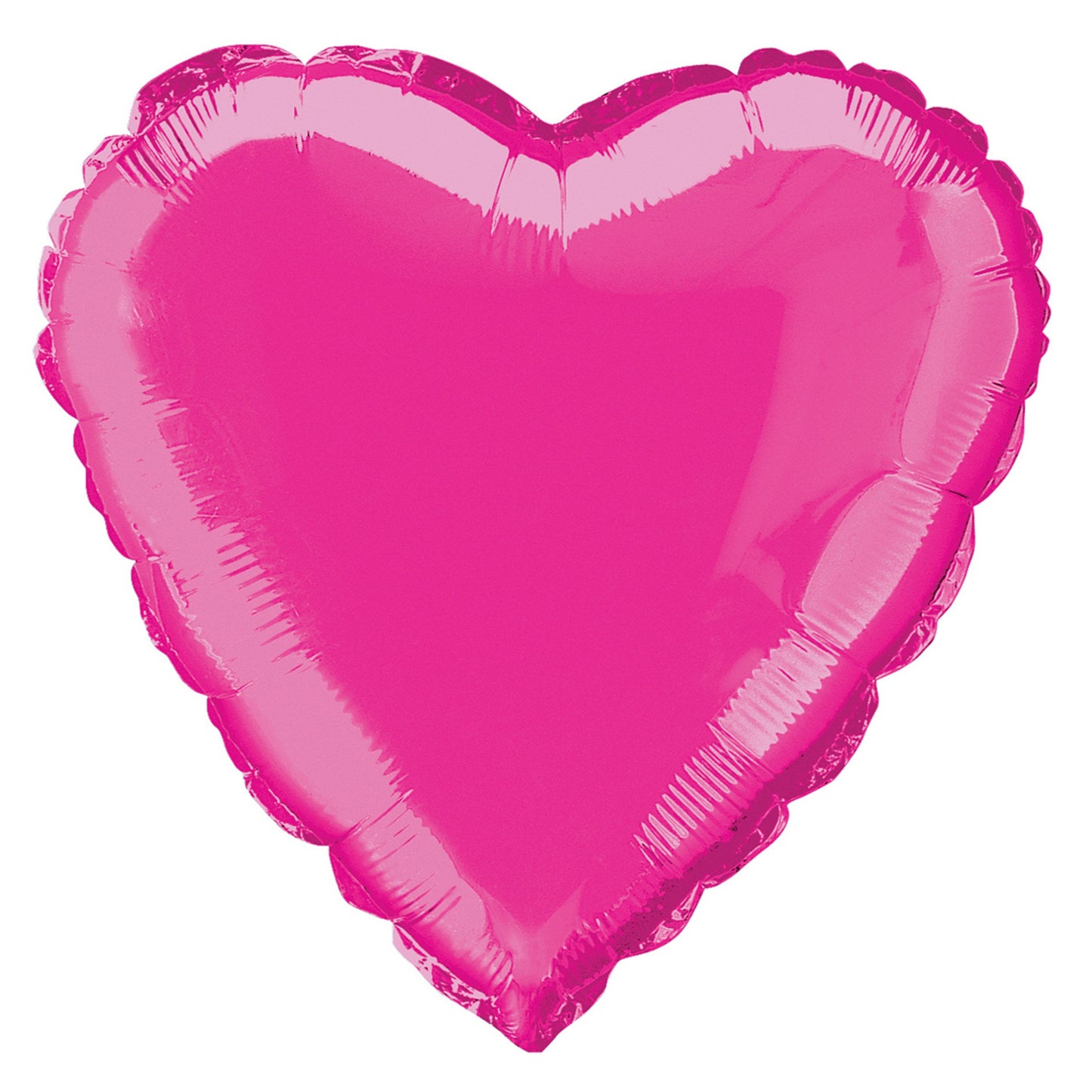 Hot Pink Solid Heart Foil Balloon 18", Bulk