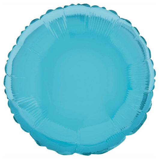 Solid Round Foil Balloon 18", Packaged - Baby Blue