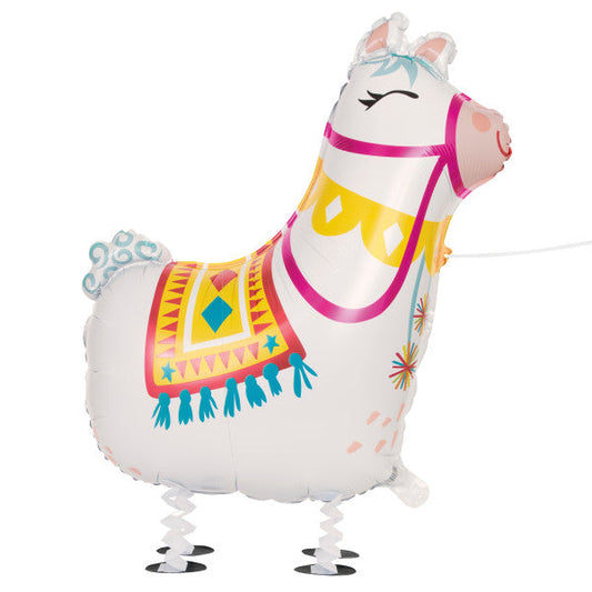 Walking Pet Llama Foil Balloon