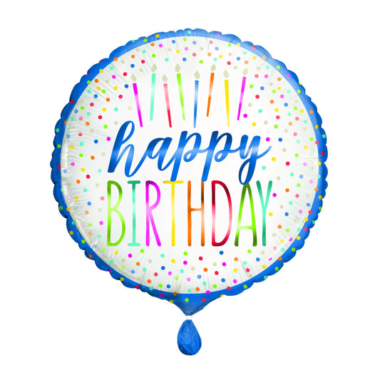 Silver Style Birthday Foil Balloon 18", Packaged