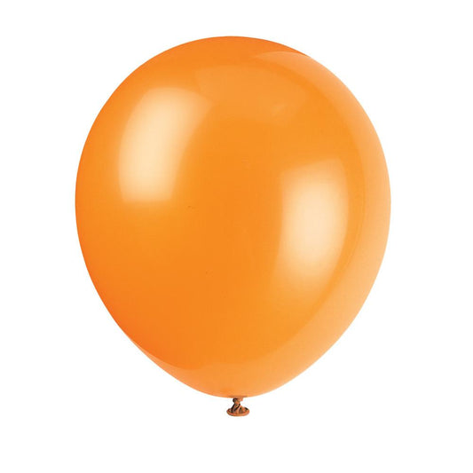 12" Latex Balloons, 10ct - Pumpkin Orange