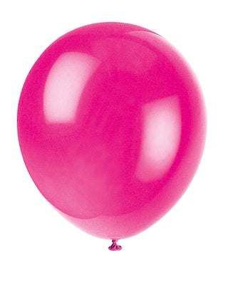 12" Latex Balloons, 10ct - Magenta