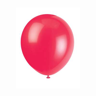 12" Latex Balloons, 10ct - Ruby Red