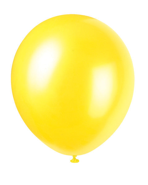 12" Latex Balloons, 8ct - Golden Yellow