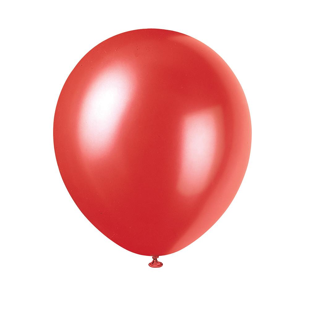 12" Latex Balloons, 8ct - Frost Red