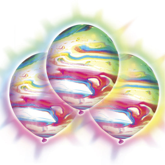 Illooms Marble Light Up Balloons 9", 3ct