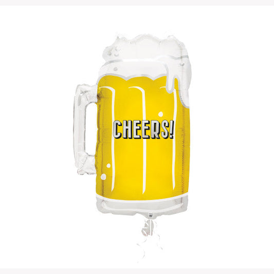 Giant Beer Mug Foil Balloon 21", Packaged