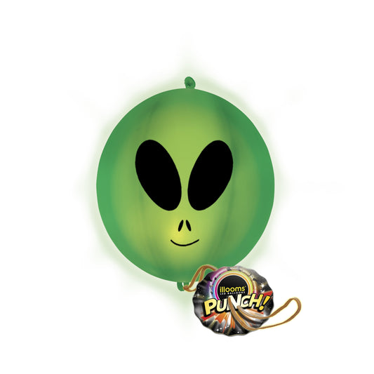 Illooms Alien Light Up Punch Ball Balloon