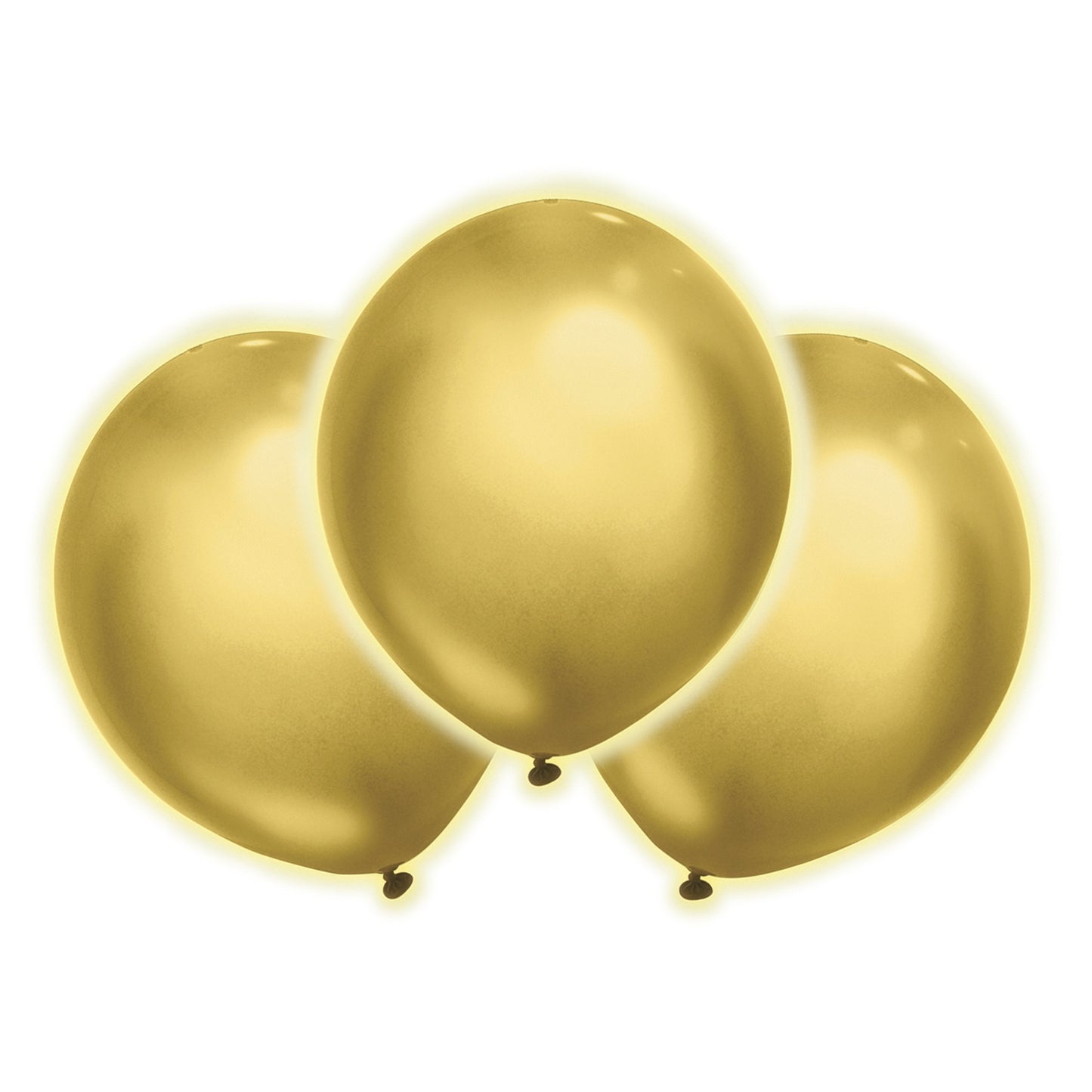 Illooms Solid Gold Light Up Balloons, 12ct