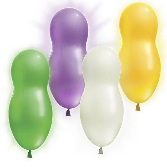 Illooms Giant Curved Assorted Light Up Balloons 24", 5ct
