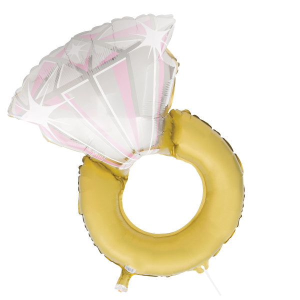 Diamond Ring Giant Foil Balloon 26", Packaged