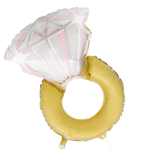Diamond Ring Giant Foil Balloon 26", Packaged