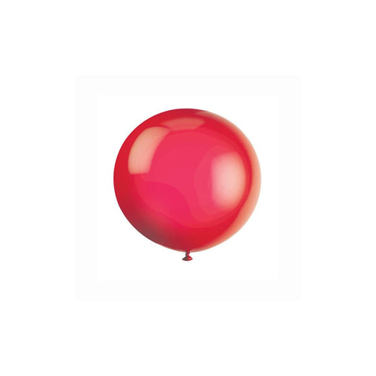 36" Latex Balloons, 6ct - Scarlet Red