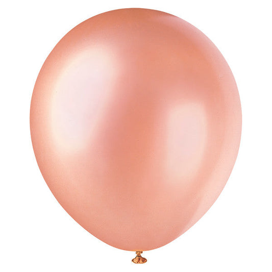 12" Latex Balloons, 50ct - Rose Gold