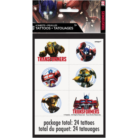 Transformers Color Tattoo Sheets, 4ct