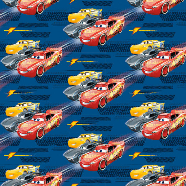 Disney Cars 3 Movie Gift Wrap, 30" x 5 ft