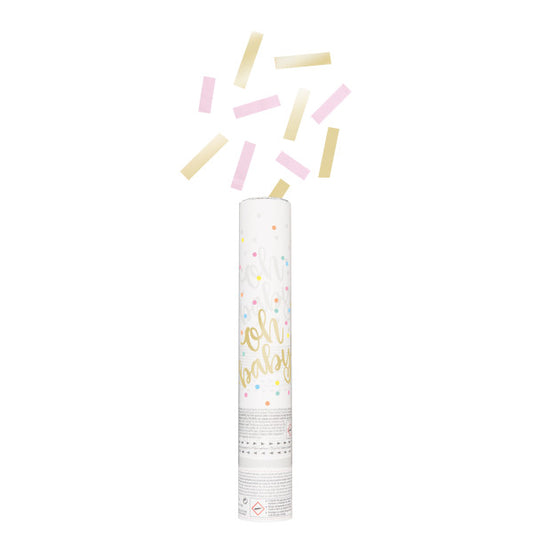 Oh Baby Pink and Gold Confetti Cannon-CDU