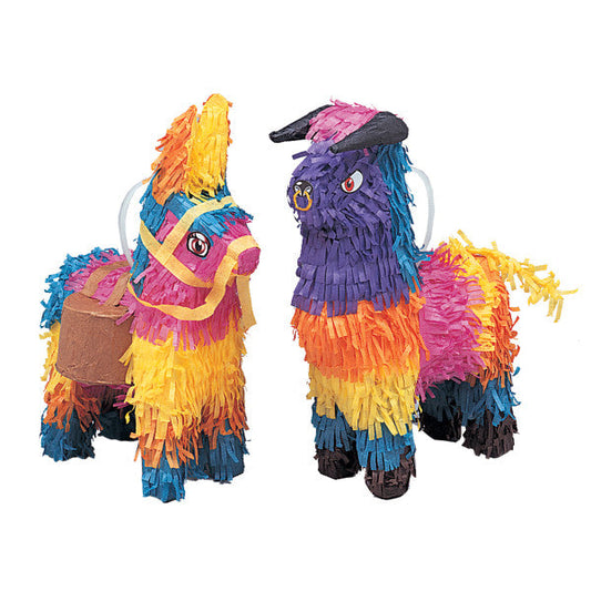 Bull & Burro Mini Pinata Favor Decorations, 2pc