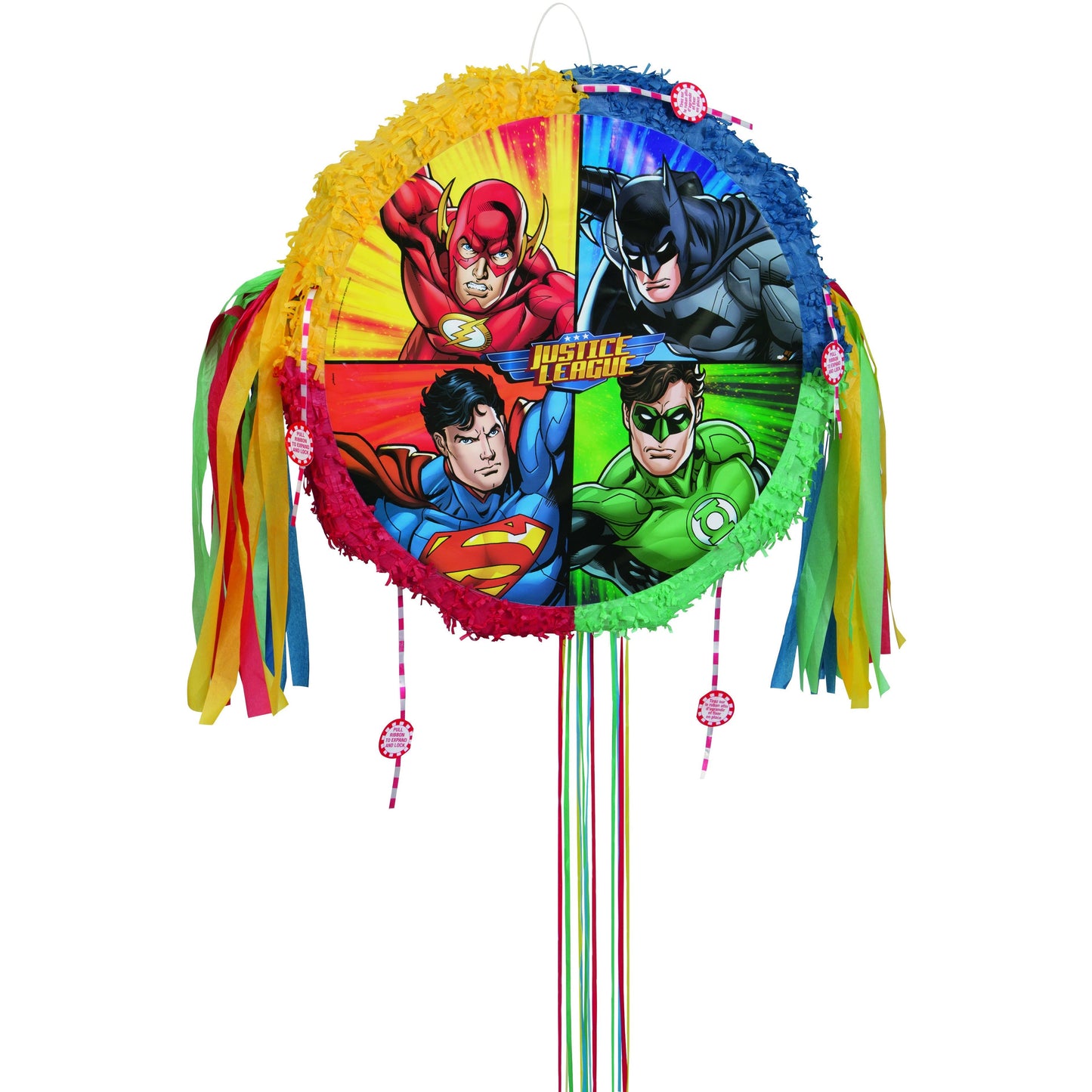 Justice League Drum Pull Pop Out Pinata