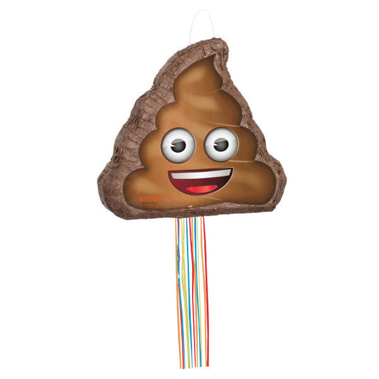 Poop Emoji Shaped Drum Pull Pinata