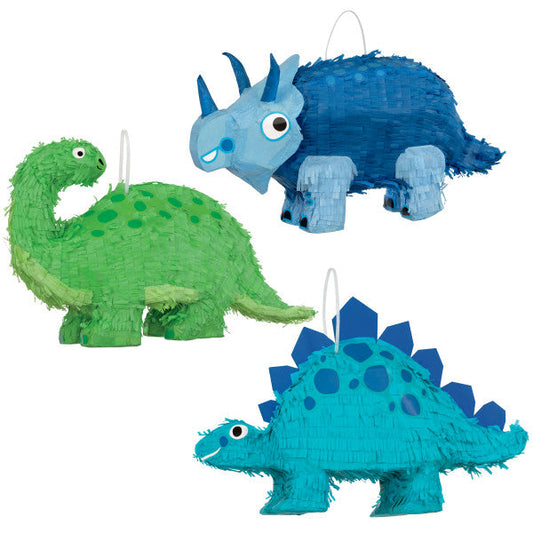 Dinosaur 3D Pinata Assortment, 3pc