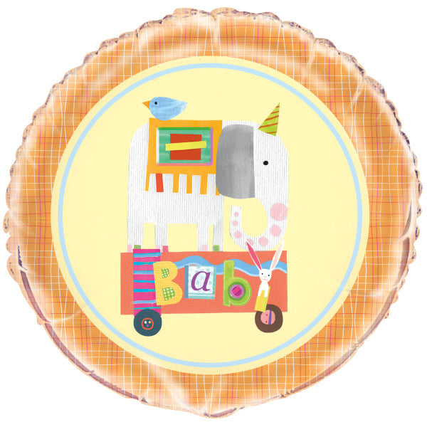 Circus Animal Round Foil Balloon 18", Bulk