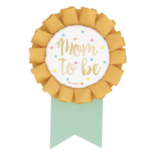 Foil "Mom to Be" Baby Shower Badge