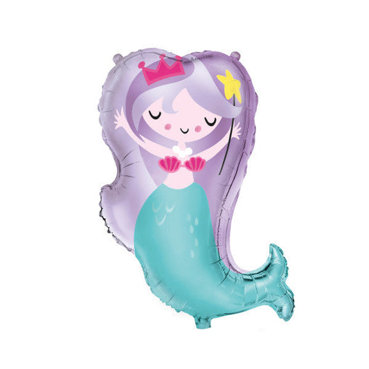 Mermaid Giant Foil Balloon 24", Packaged