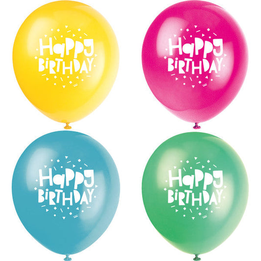 Colorful Balloons 12" Latex Balloons, 8ct