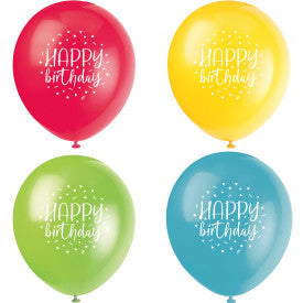 Balloon Party Birthday 12" Latex Balloons, 8ct