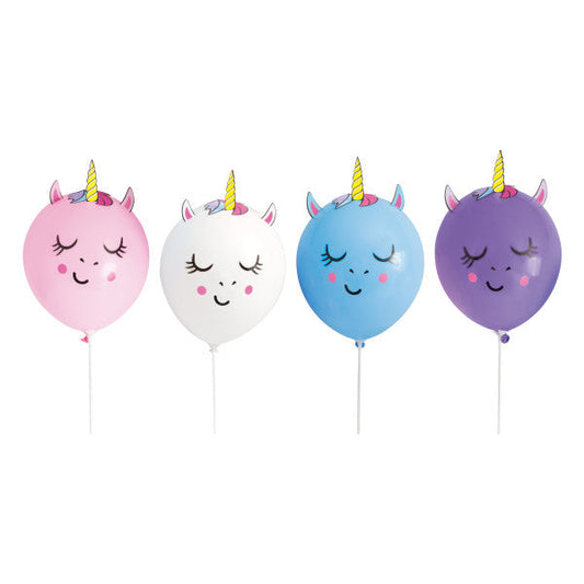 Make Your Own 12" Unicorn Balloon Activity Kit, 4ct