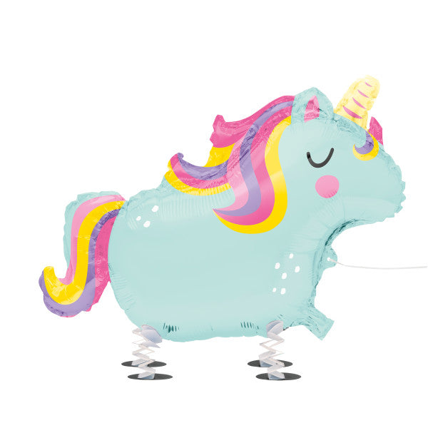 Walking Pet Unicorn Foil Balloon