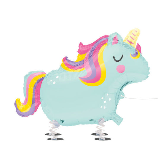 Walking Pet Unicorn Foil Balloon