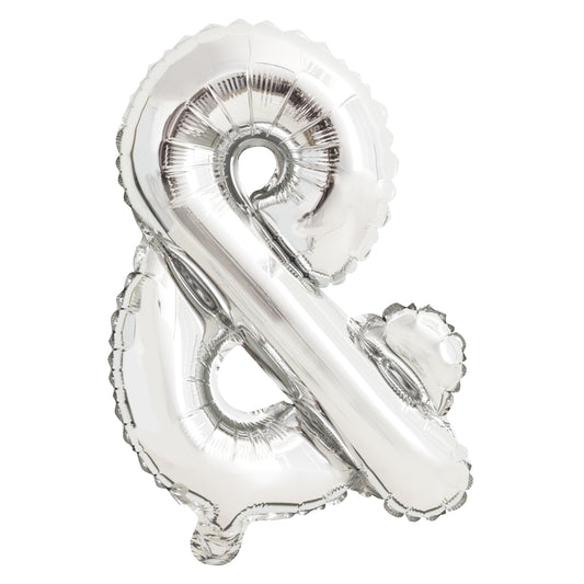 Silver Letter & Shaped Foil Balloon 14", Packaged